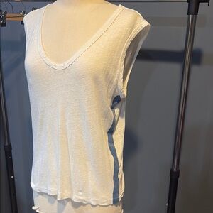 Women’s Stateside Oversized White Sleeveless Top blue Stripe. Small / Medium.